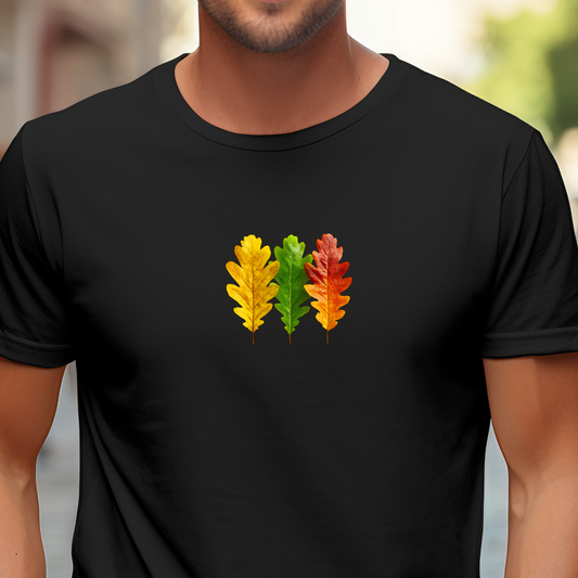 Men’s T-shirt “Lietuvos lapai” (White/Black)