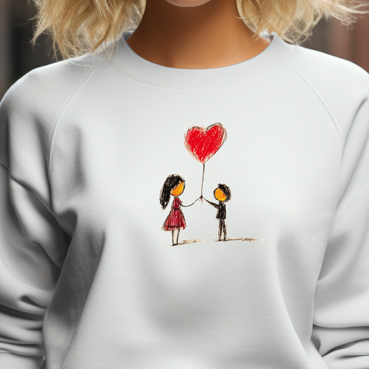 Moteriškas džemperis I Love You Balta modelis 2