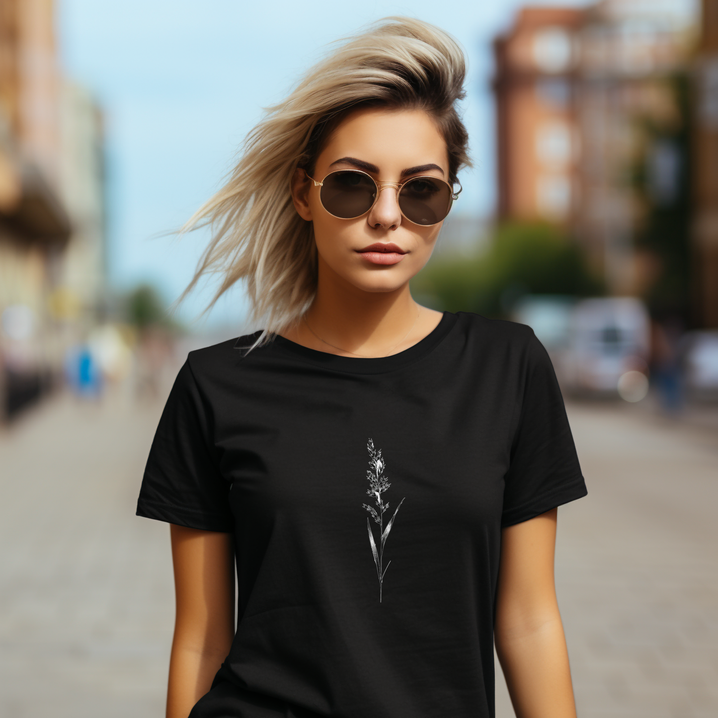 Moteriški marškinėliai “Smilga Juoda"