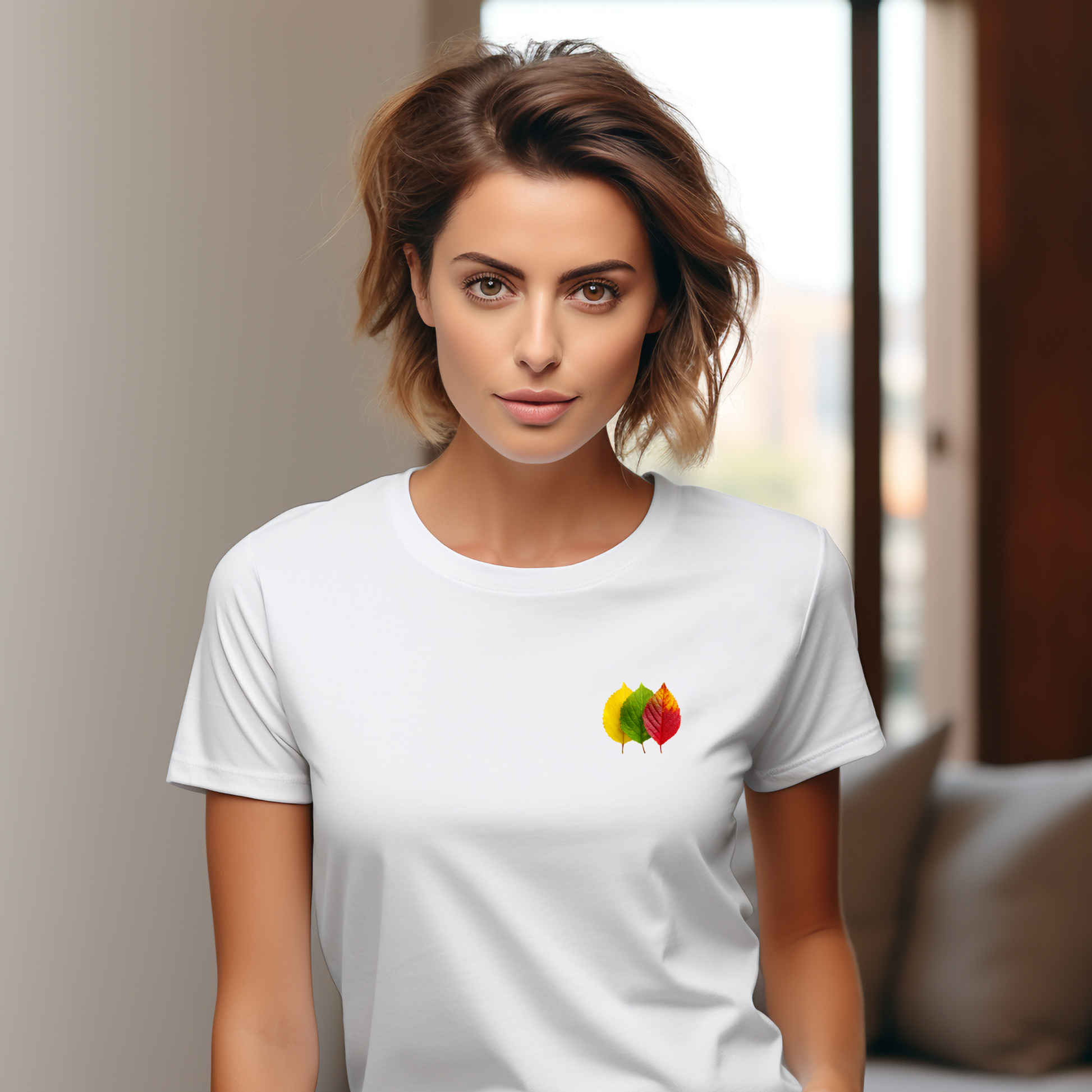 Moteriški marškinėliai Lietuvos lapeliai modelis1
