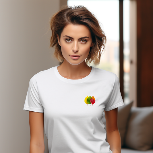 Moteriški marškinėliai Lietuvos lapeliai modelis1