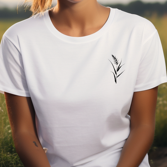 Minimalistiniai marškinėliai "Smilga" iš Designedbyme.lt – unikalus ramybės ir natūralumo simbolis. Puiki dovana vertinantiems gamtos motyvus. , Moteriški marškinėliai,Visi produktai, Vasaros kolekcija , BESTSELLER'iai 