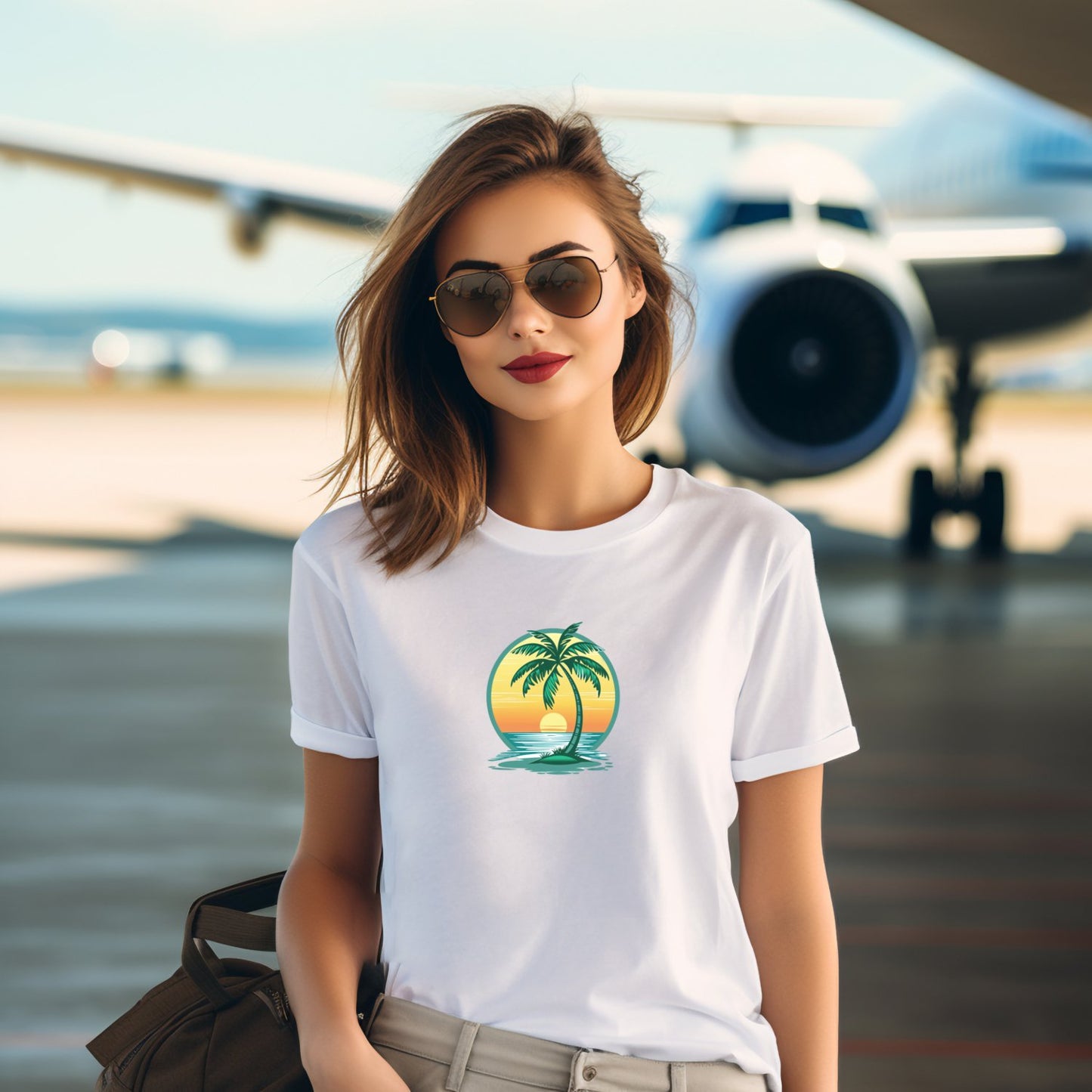 Moteriški marškinėliai "Under a Palm" su palmės atvaizdu, skirti laisvalaikio akimirkoms paplūdimyje ar mieste. Modelis su saulėlydžio užsklanda, puikiai tinka ramybę ir estetiką vertinančioms moterims. Pagaminta Designedbyme.lt, moteriški marškinėliai su užrašais ir spauda, idealiai tinka kaip dovana draugei ar ypatinga gimtadienio dovana. Užsukite į mūsų internetinę parduotuvę ir atraskite daugiau, Moteriški marškinėliai,Visi produktai,☀️ Vasaros kolekcija ☀️